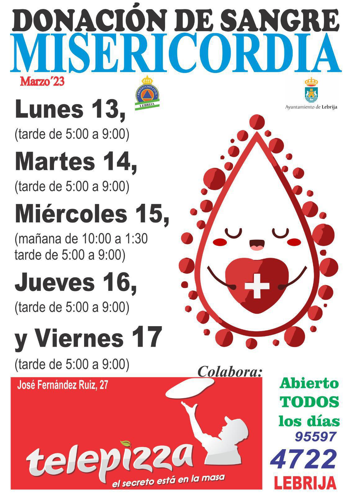 Nueva campaña de donación de sangre en Lebrija