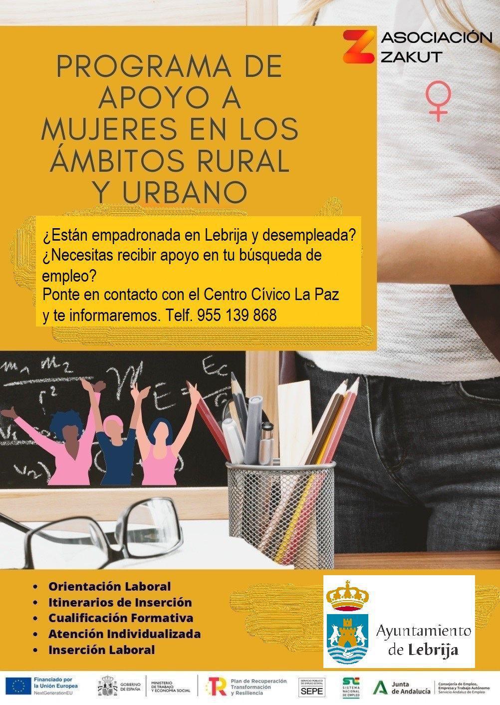 Programa de apoyo a mujeres en los ámbitos rural y urbano en Lebrija