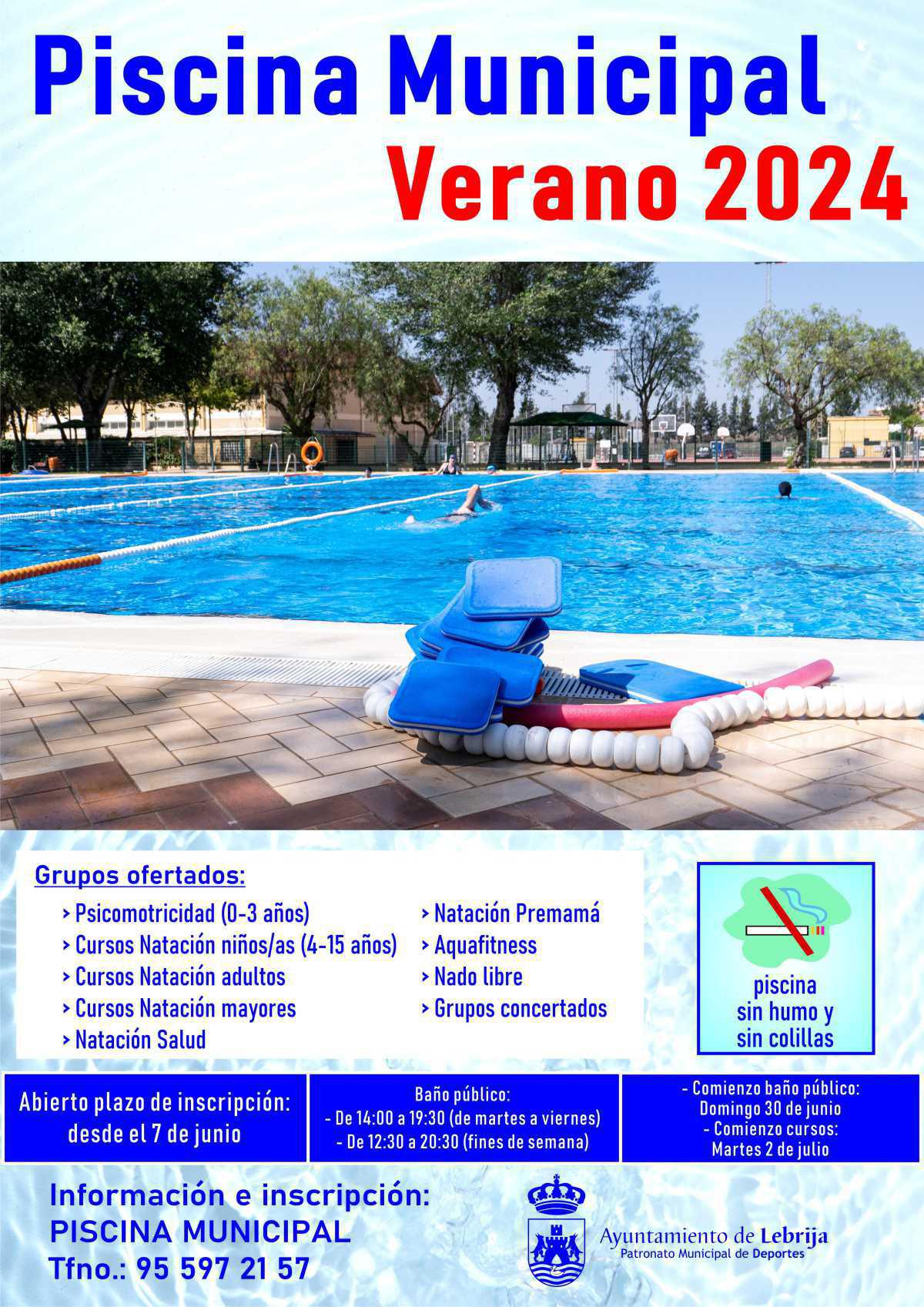 A partir de este lunes 10 de junio se abre el plazo de inscripción en los cursos de natación de la temporada de verano 2024