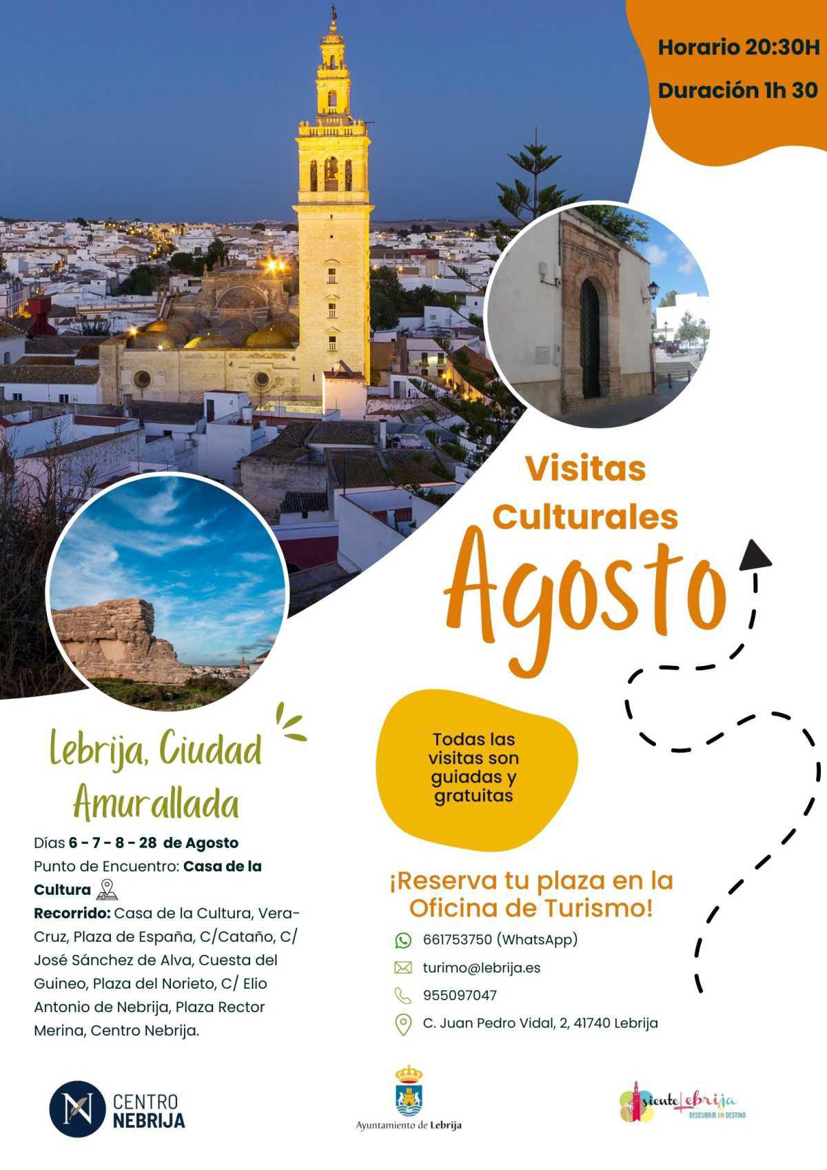 El Ayuntamiento de Lebrija organiza visitas culturales nocturnas durante el mes de agosto