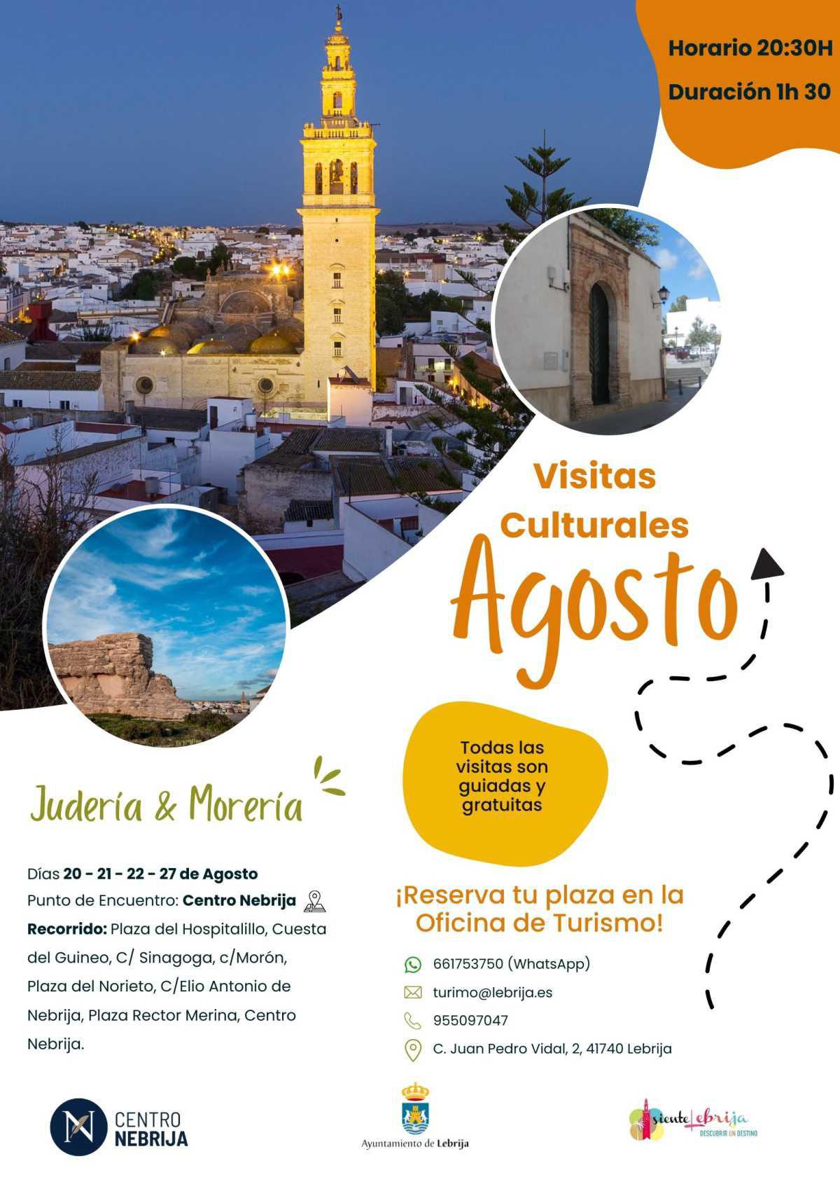 El Ayuntamiento de Lebrija organiza visitas culturales nocturnas durante el mes de agosto