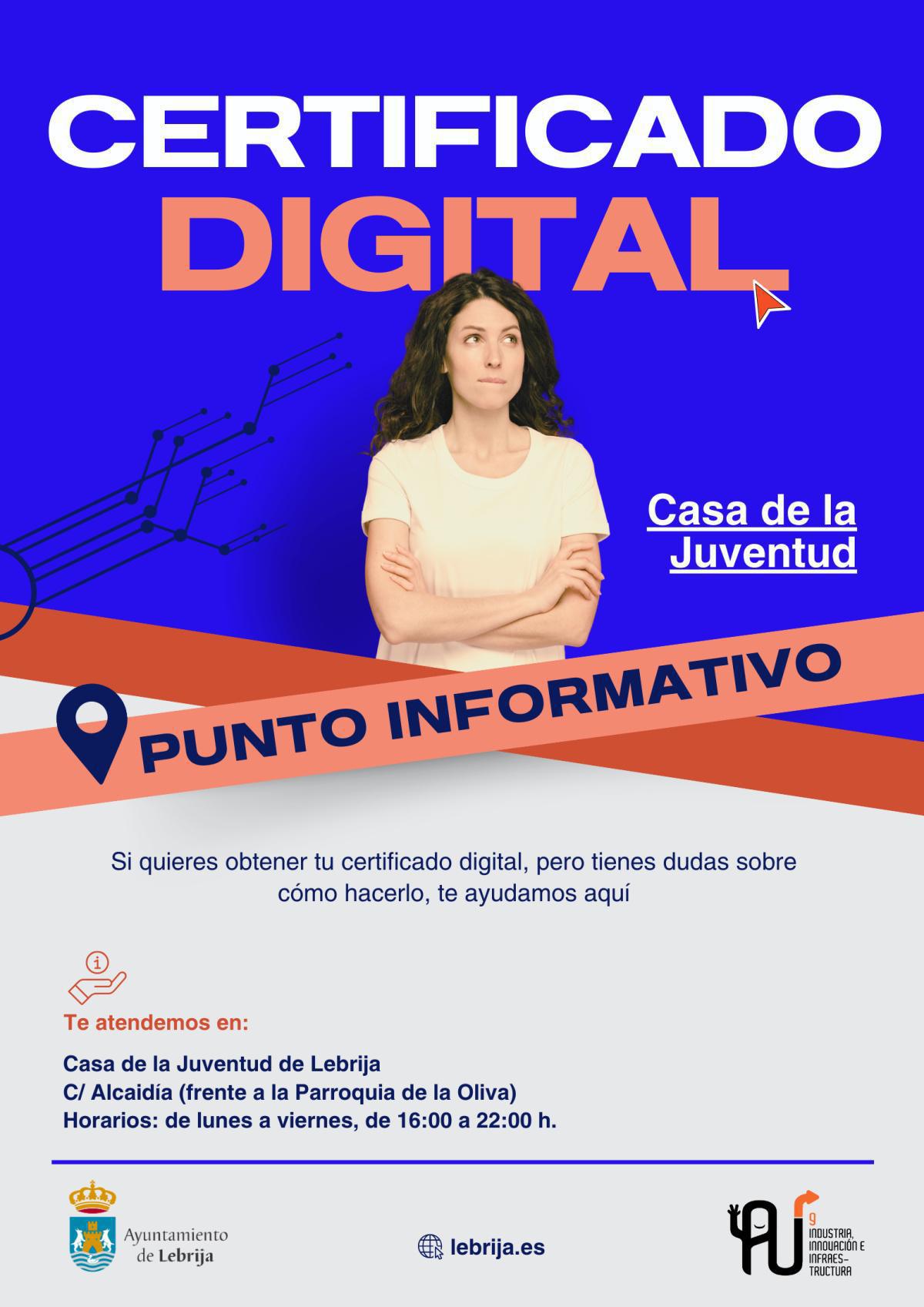 El Ayuntamiento habilita un punto de información para la obtención del certificado digital en la Casa de la Juventud