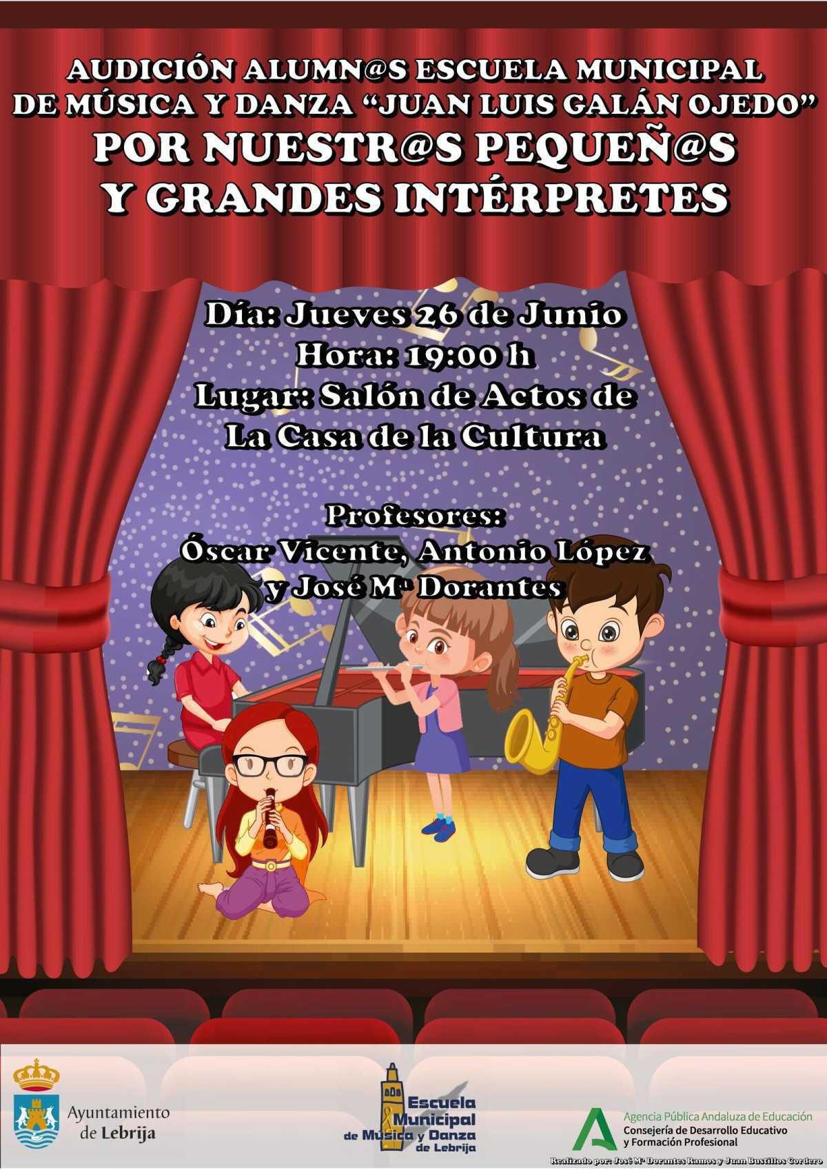 Siguen las audiciones de la Escuela Municipal de Música y Danza de Lebrija