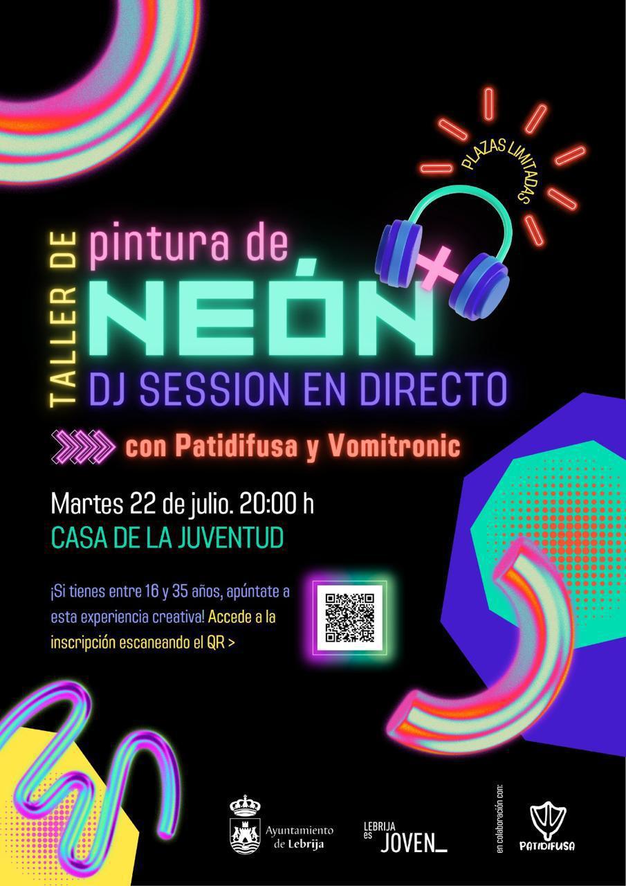 La Casa de la Juventud acoge un novedoso taller de pintura neón