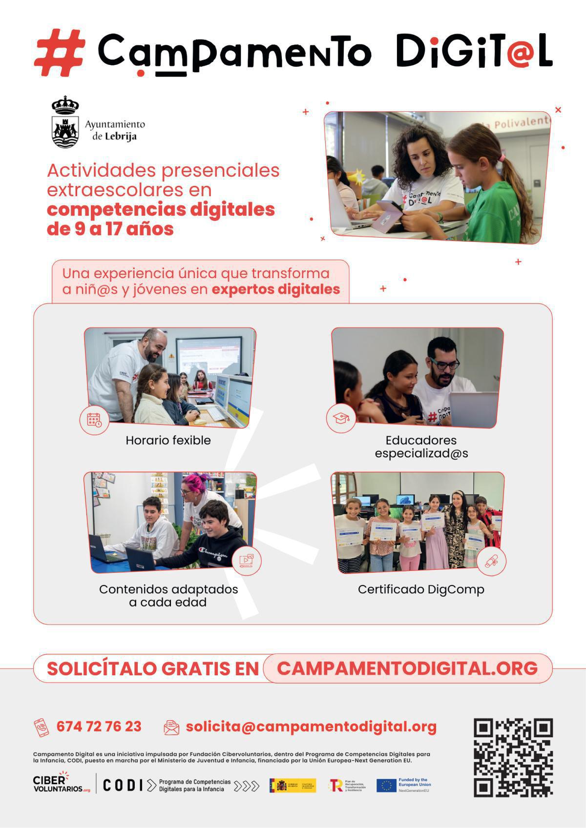 Campamento digital gratuito para personas de entre 9 y 17 años