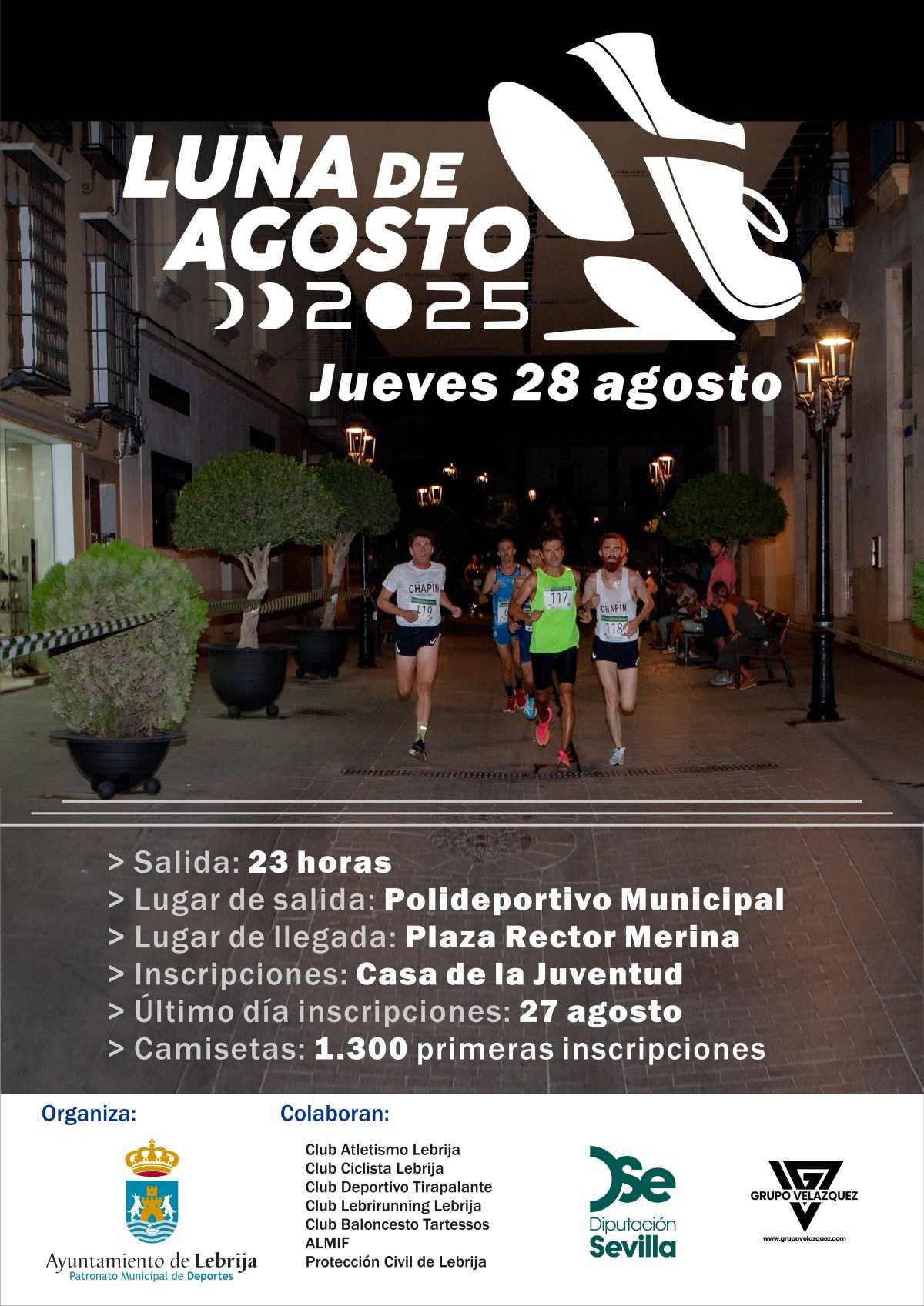  El jueves 7 de agosto se abre el plazo de inscripción para la “Carrera y Paseo Luna de Agosto 2025”