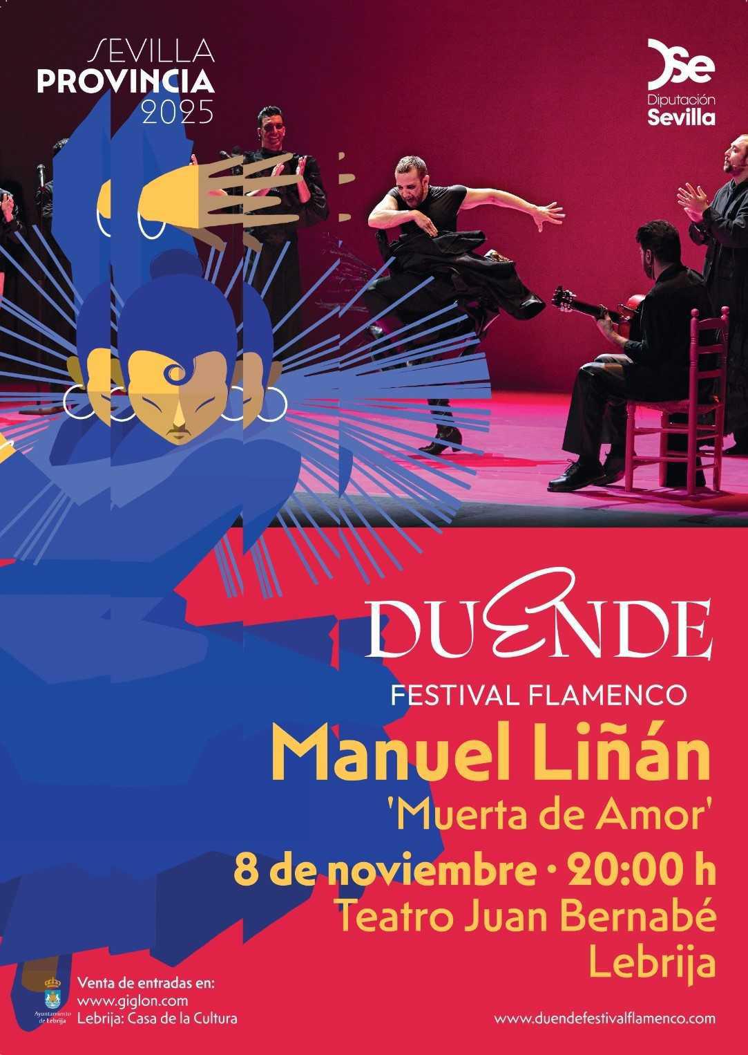 A partir del lunes 3 de noviembre se ponen a la venta las entradas para asistir al espectáculo "Muerta de amor" de Manuel Liñán