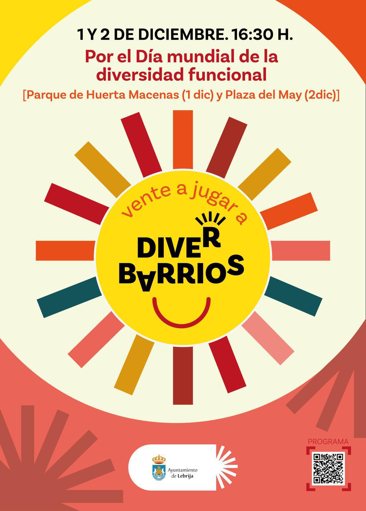 Lebrija celebrará el Día Mundial de la Diversidad Funcional con la actividad “DiverBarrios” los días 1 y 2 de diciembre