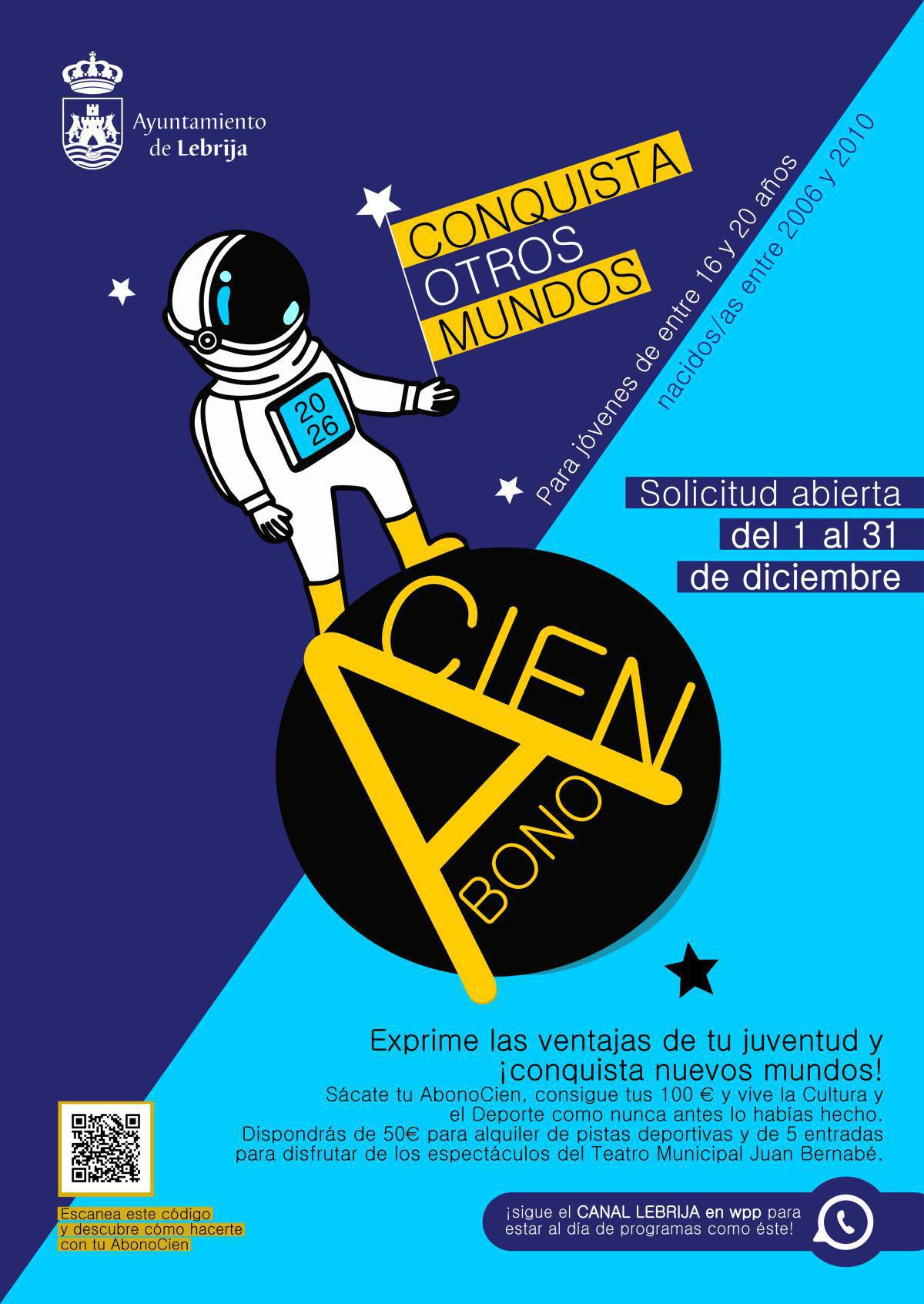 Nueva convocatoria del AbonoCien Joven, una iniciativa municipal destinada a jóvenes de entre 16 y 20 años