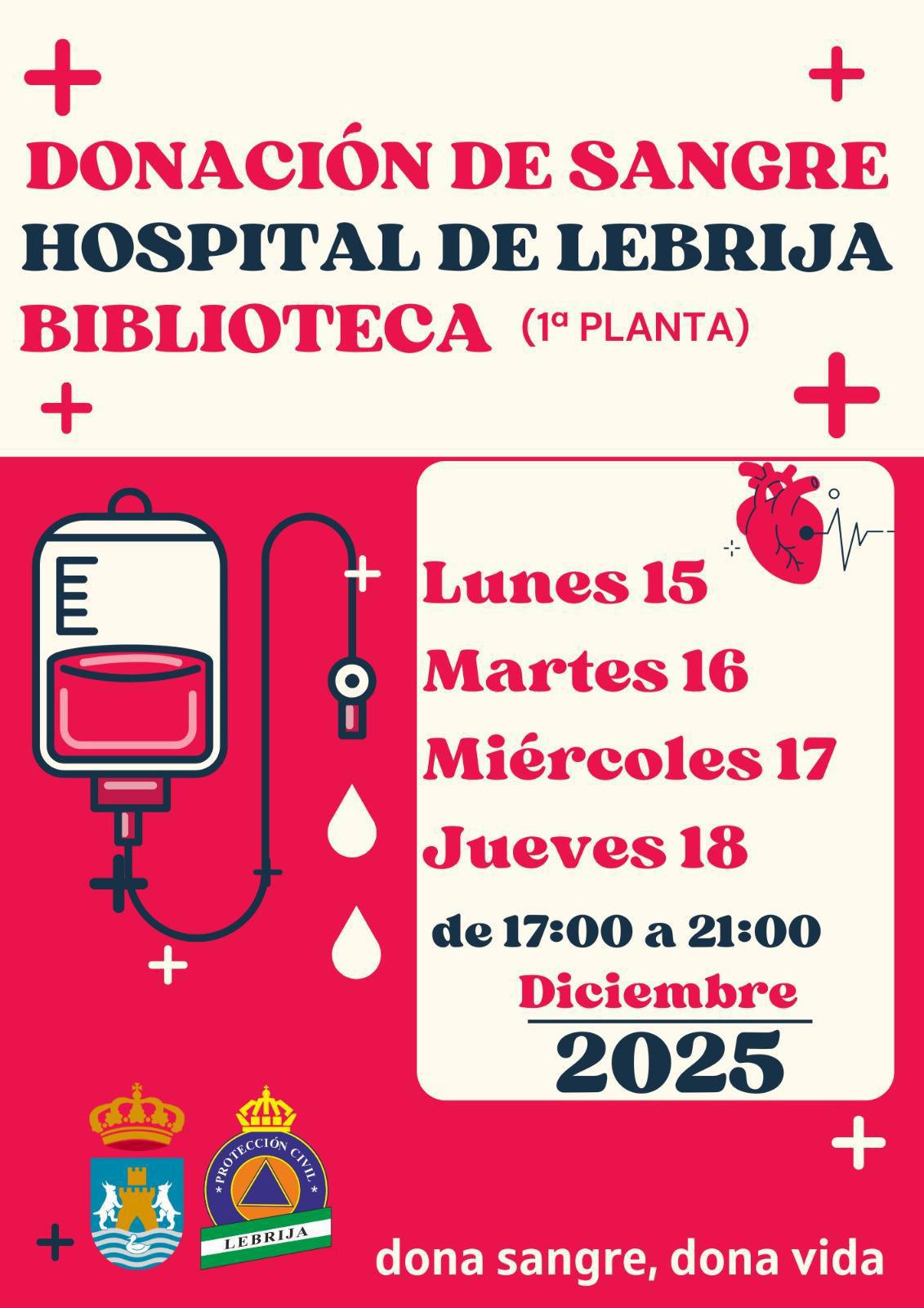 Nueva campaña de donación de sangre en Lebrija del 15 al 18 de diciembre
