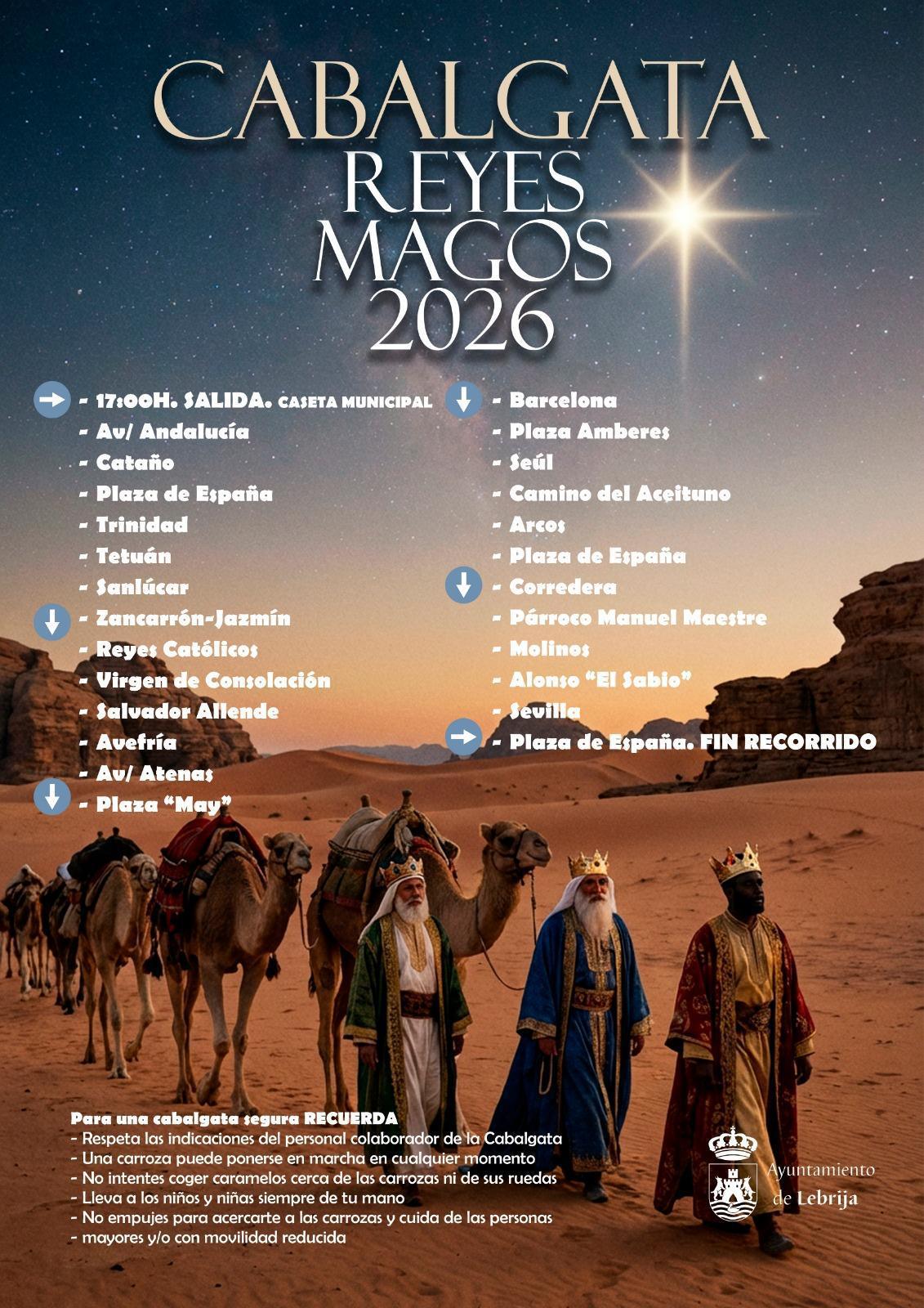 Lebrija celebrará el día de la ilusión con las 17 carrozas que conforman la Cabalgata de Reyes Magos