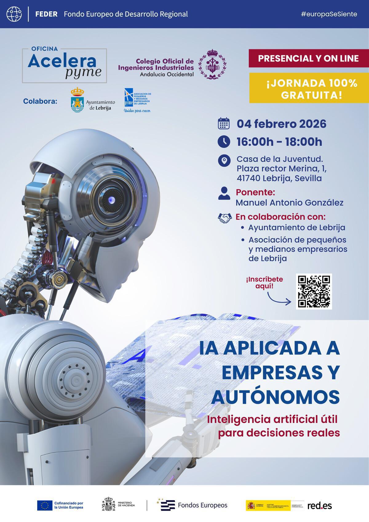 Acelera pymes - El 4 de febrero se llevará a cabo un curso sobre IA aplicada a empresas y autónomos