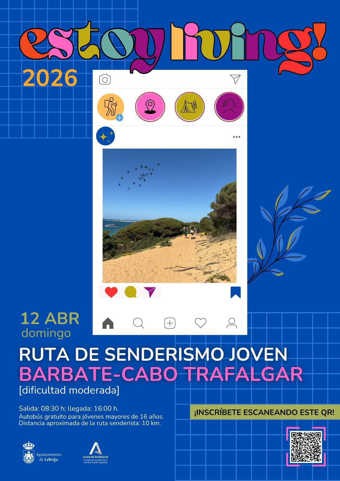 Abierto el plazo de inscripción para participar en una ruta de senderismo joven Barbate - Cabo Trafalgar