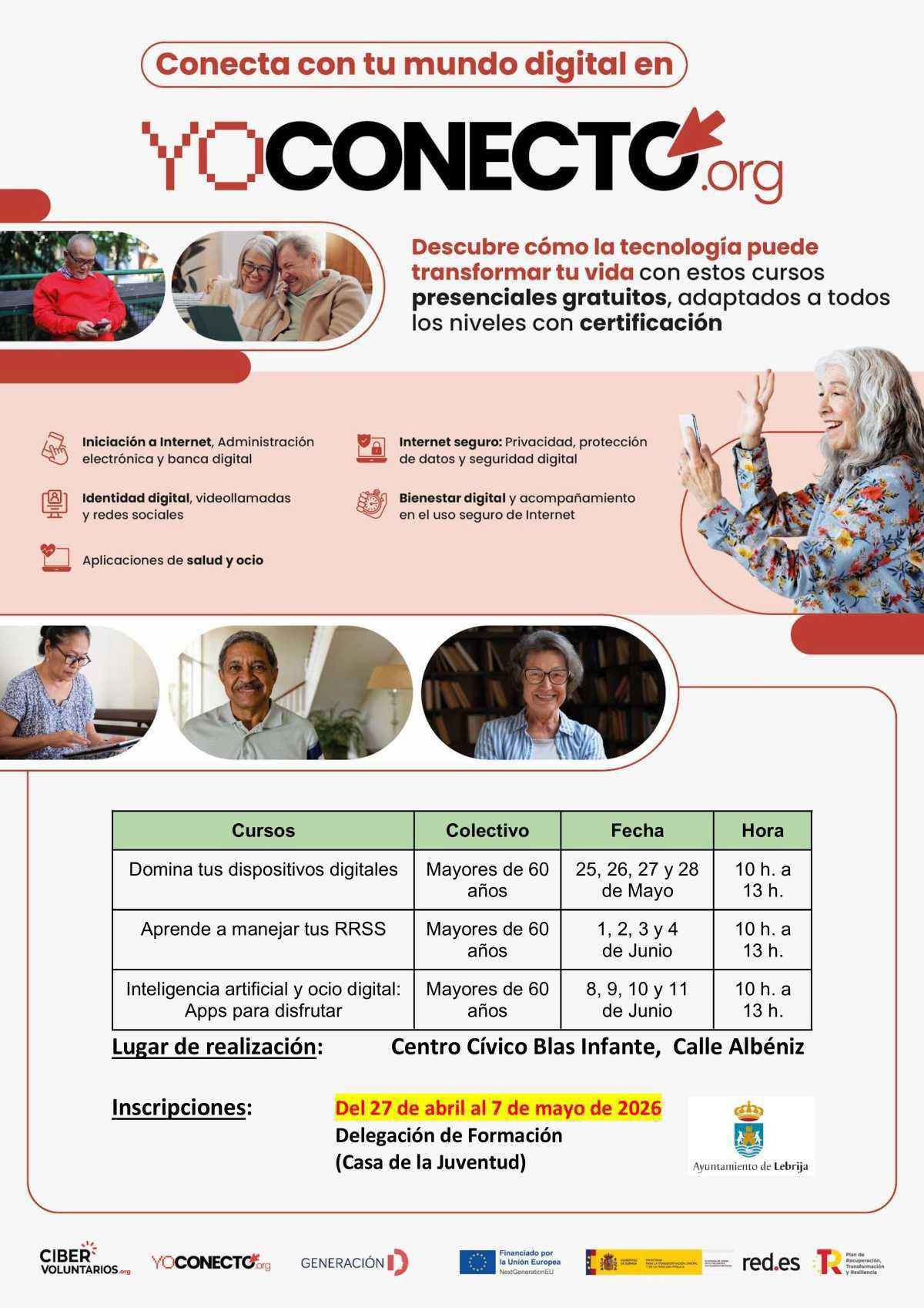 El Ayuntamiento impulsa la capacitación digital con nuevas acciones formativas para mayores y ciudadanía en general