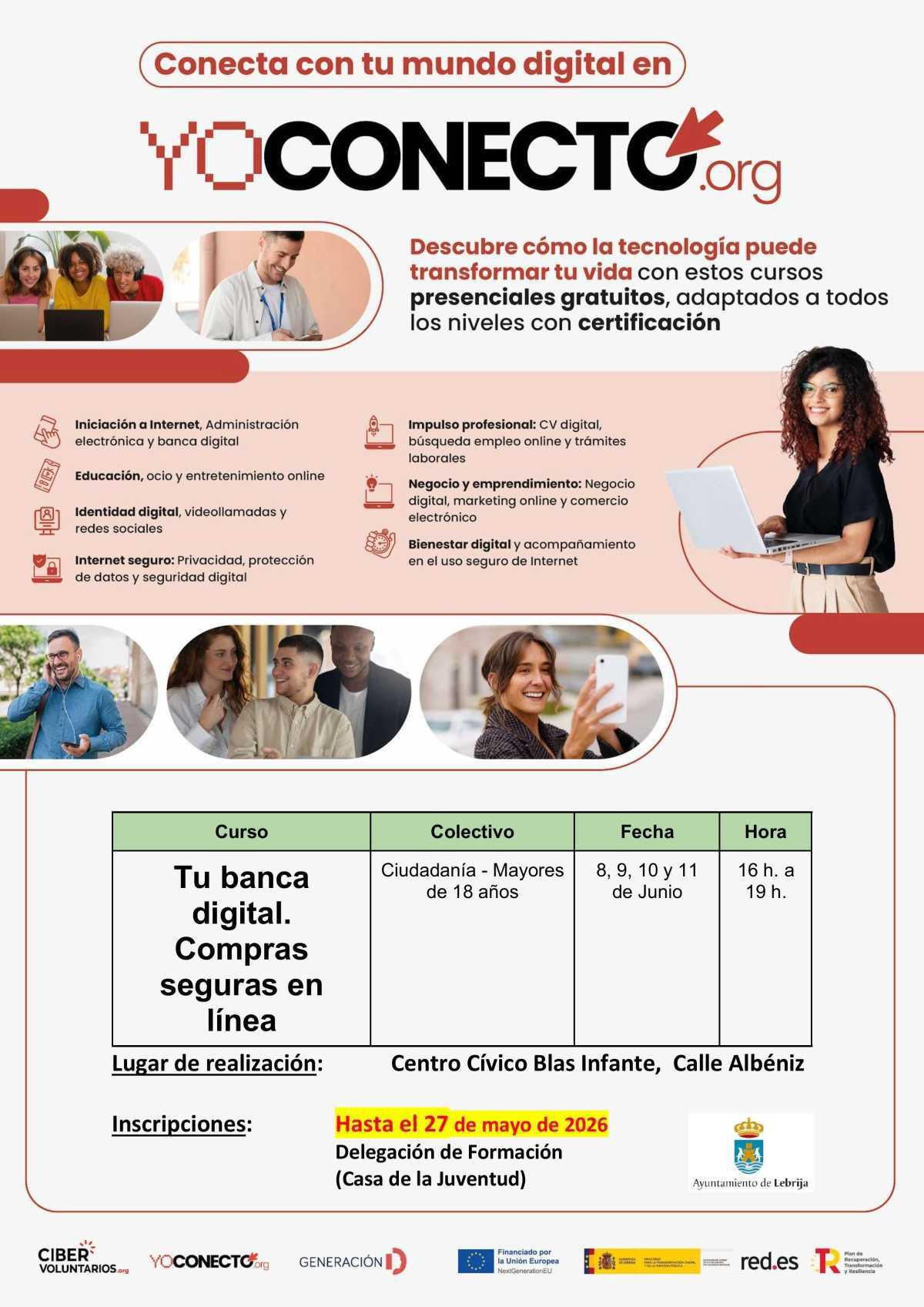 Ampliado el plazo de inscripción para los cursos de capacitación digital dirigidos a mayores y ciudadanía en general