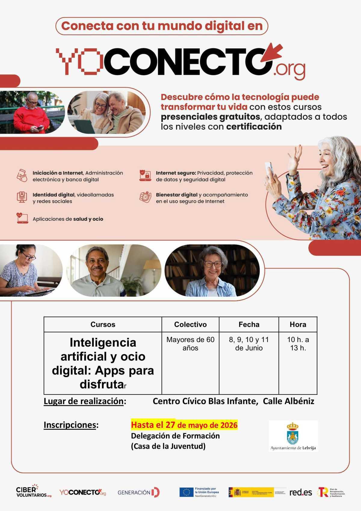 Ampliado el plazo de inscripción para los cursos de capacitación digital dirigidos a mayores y ciudadanía en general