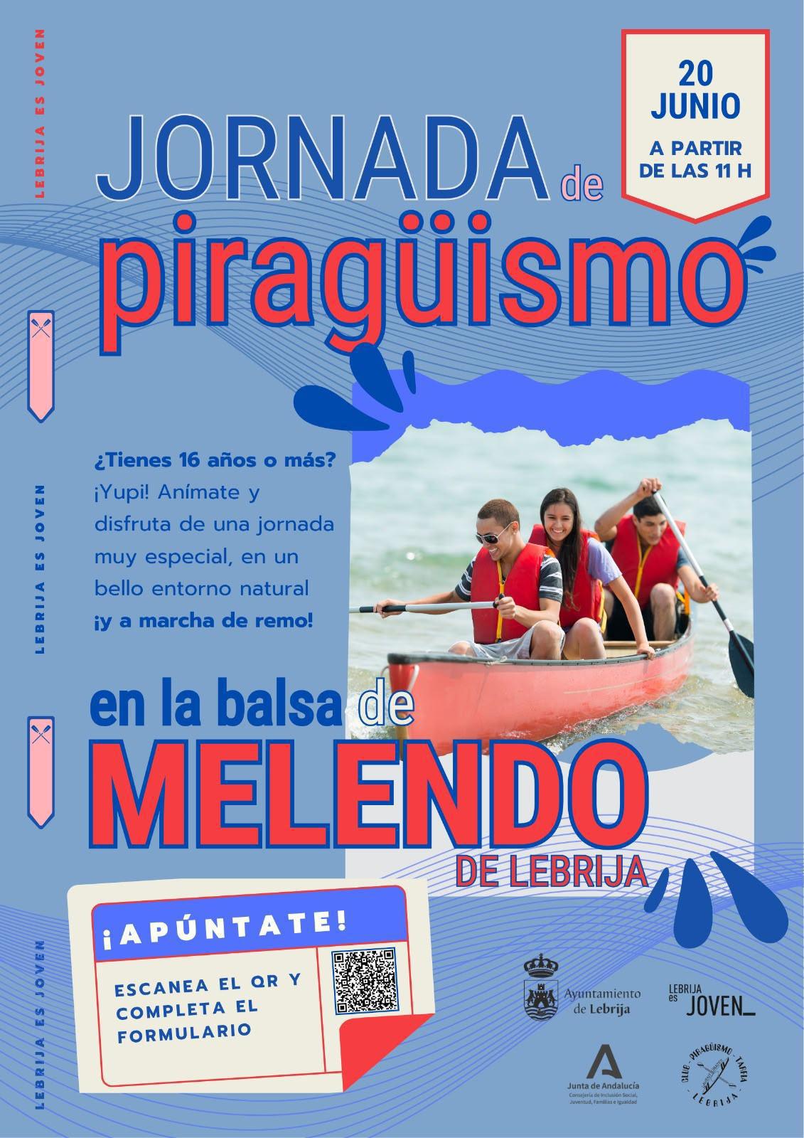 La delegación de Juventud organiza una jornada de piragüismo para jóvenes en la Balsa de Melendo
