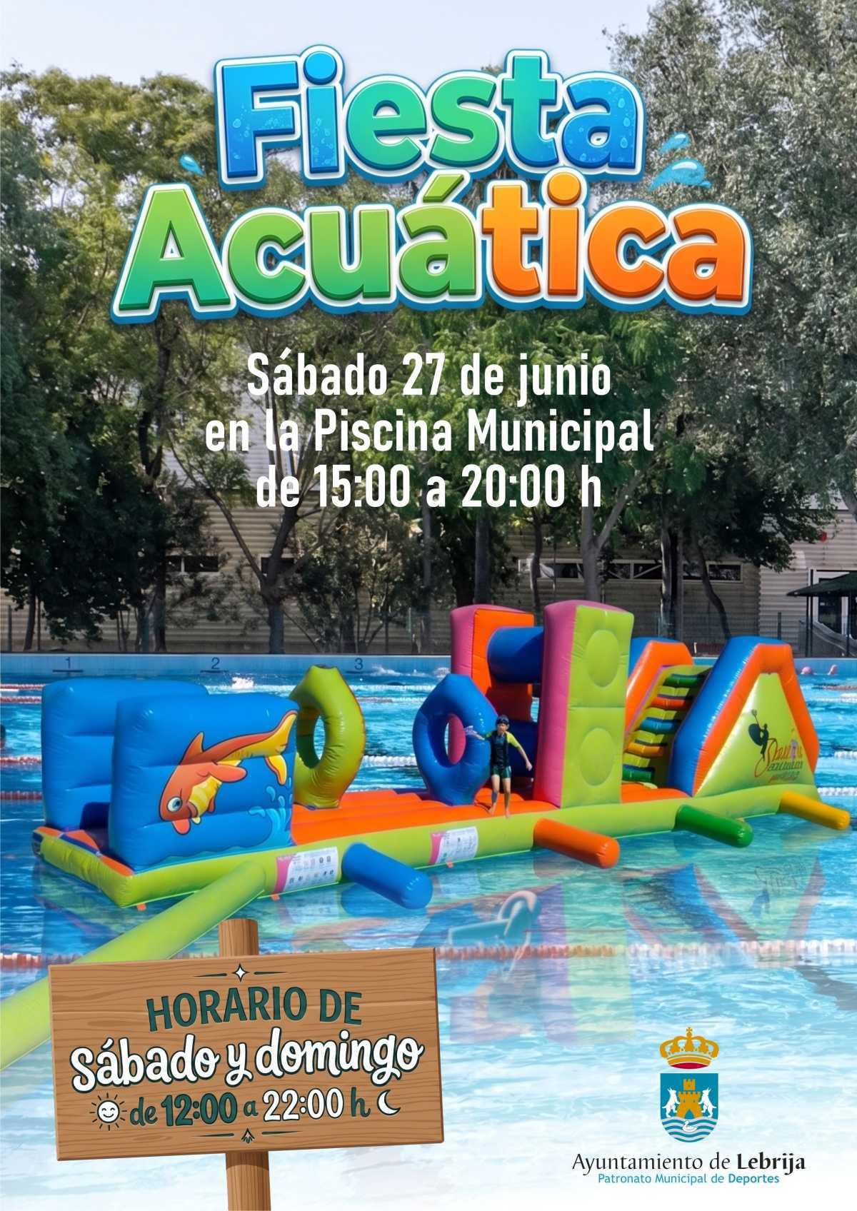La Piscina Municipal de Lebrija abre este sábado con horario ampliado y una gran fiesta para dar la bienvenida al verano