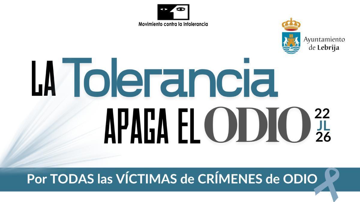 El Ayuntamiento de Lebrija volverá a sumarse este 22 de julio a la campaña "La Tolerancia Apaga el Odio"