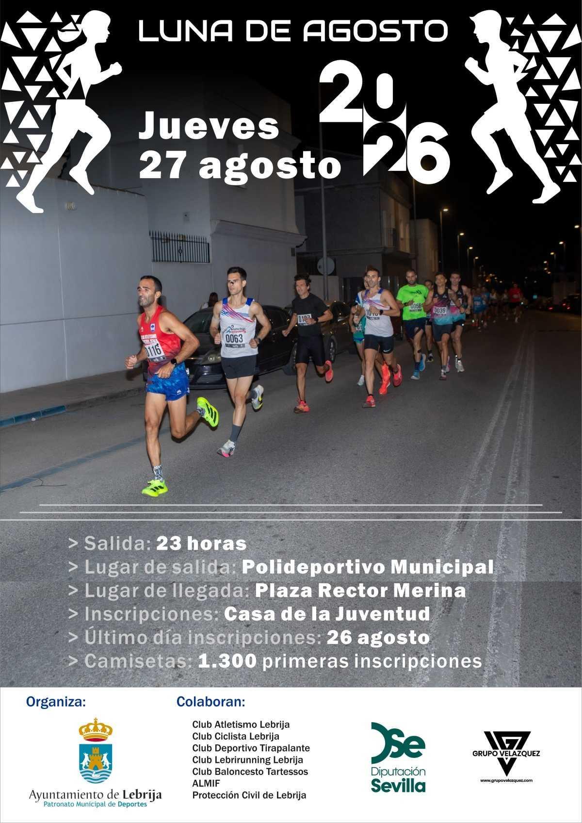 El jueves 6 de agosto se abre el plazo de inscripción para la “Carrera y Paseo Luna de Agosto 2026”