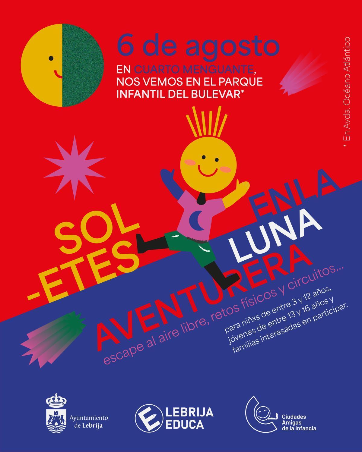El programa "Soletes en la Luna" llega este jueves al Parque Infantil ubicado en Océano Atlántico