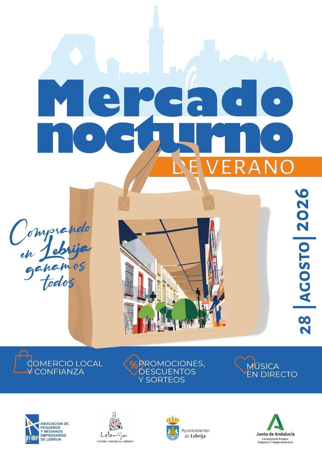 El Mercado Nocturno de Verano volverá a llenar de actividad comercial la calle Arcos el próximo 28 de agosto