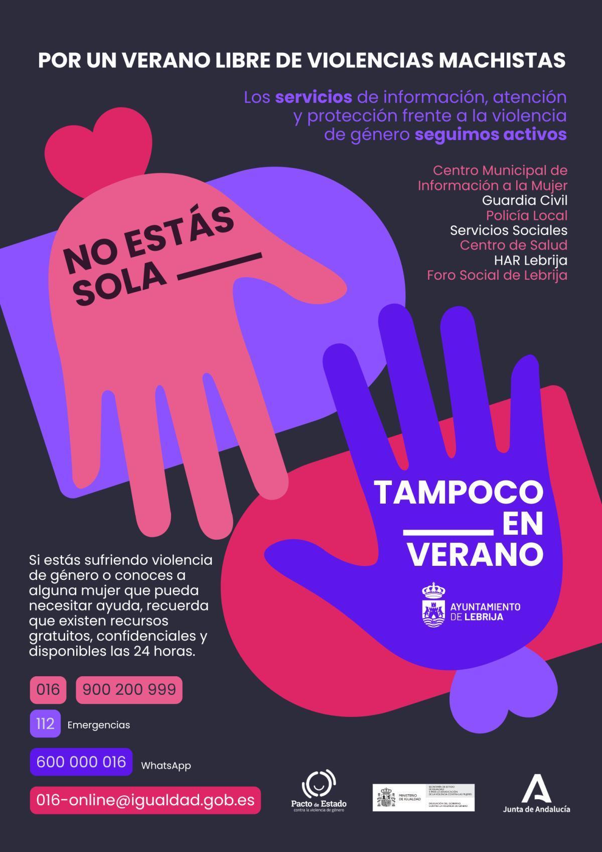 El Ayuntamiento de Lebrija impulsa la campaña "Por un verano libre de violencias machistas"