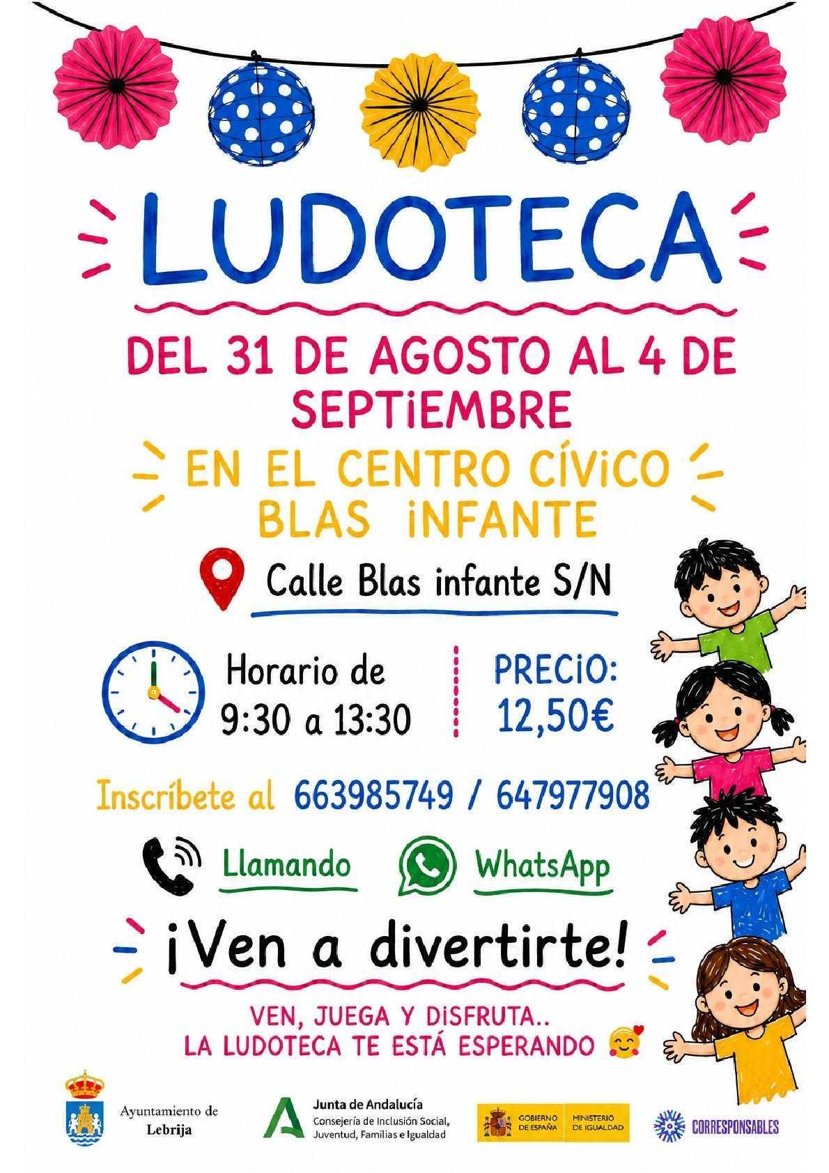 El Ayuntamiento de Lebrija pone en marcha una ludoteca infantil previa a la vuelta al cole