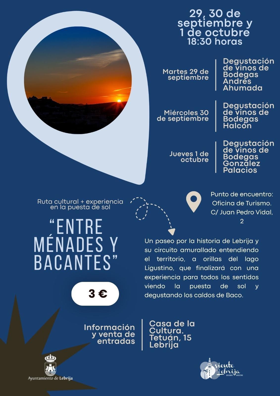 Lebrija celebra el Día Mundial del Turismo con la ruta ‘Entre ménades y bacantes’