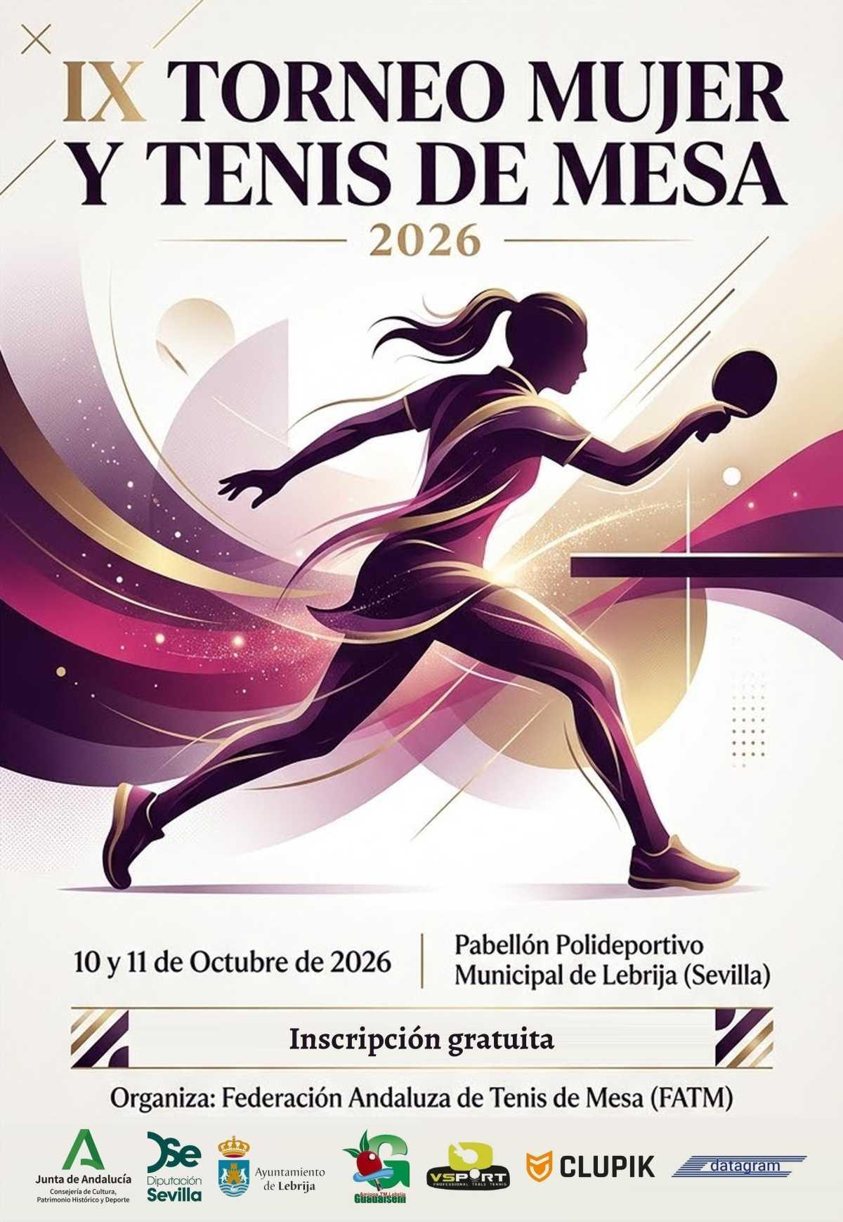 Lebrija acogerá del 10 al 12 de octubre dos importantes citas andaluzas de tenis de mesa