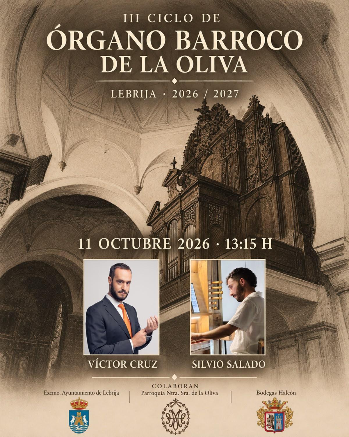 Este domingo tendrá lugar el primer concierto del III Ciclo de Órgano Barroco de La Oliva