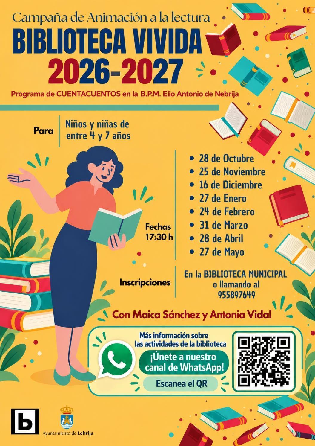 La Biblioteca Municipal presenta su programa de cuentacuentos para el curso 2026/2027