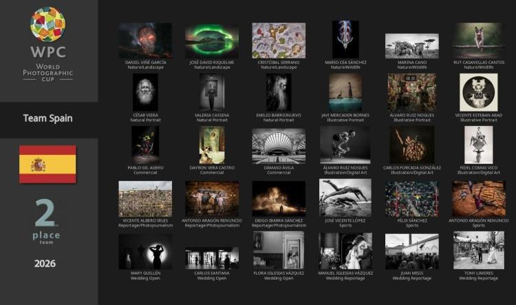 El lebrijano Javi Mercader, protagonista del éxito de España como subcampeona del mundo en la World Photographic Cup 2026
