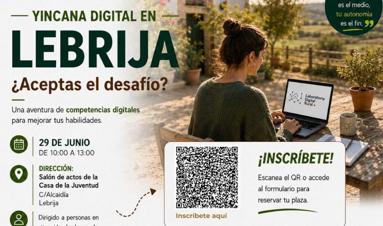 Lebrija acogerá el 29 de junio una jornada del programa Laboratorio Rural Digital + para impulsar el empleo y las competencias digitales