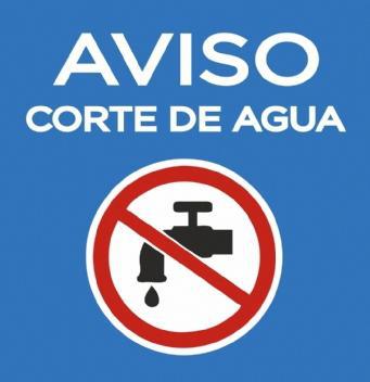 Corte de agua programado para el día 16 de febrero