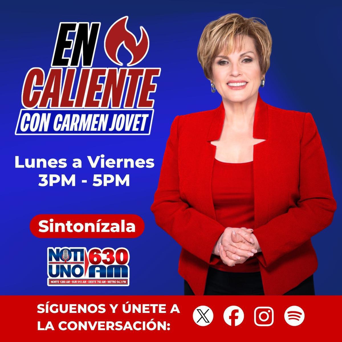 En Caliente Con Carmen Jovet (3pm - 5pm) En Caliente Con Carmen Jovet (3pm - 5pm)