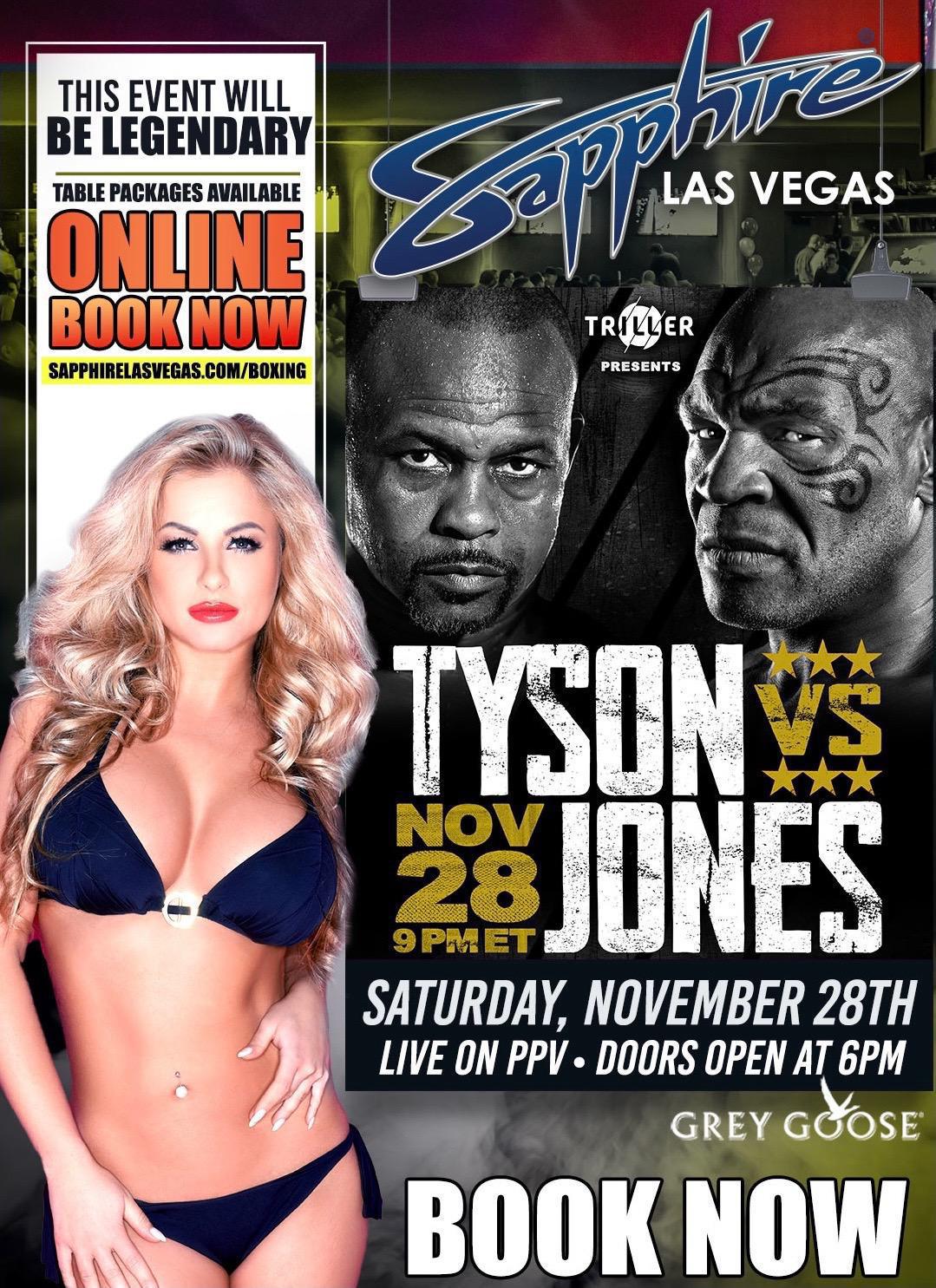 It’s FIGHT NIGHT - Iron Mike is BACK! Watch Tyson vs Jones Live on PPV TONIGHT at Sapphire Las Vegas. Doors open at 6pm.