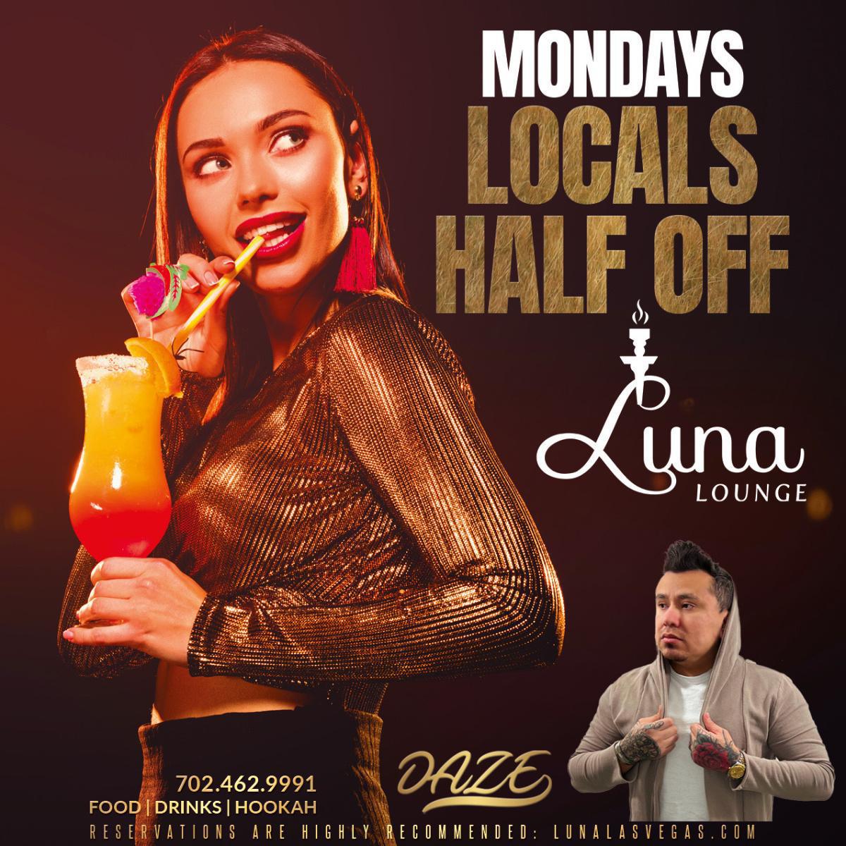 Locals get 50% off! Bring your passengers to Luna Lounge and earn $10 cash for each one you bring. Plus, your passengers enjoy a FREE welcome shot! Locals get 50% off! Bring your passengers to Luna Lounge and earn $10 cash for each one you bring. Plus, your passengers enjoy a FREE welcome shot!