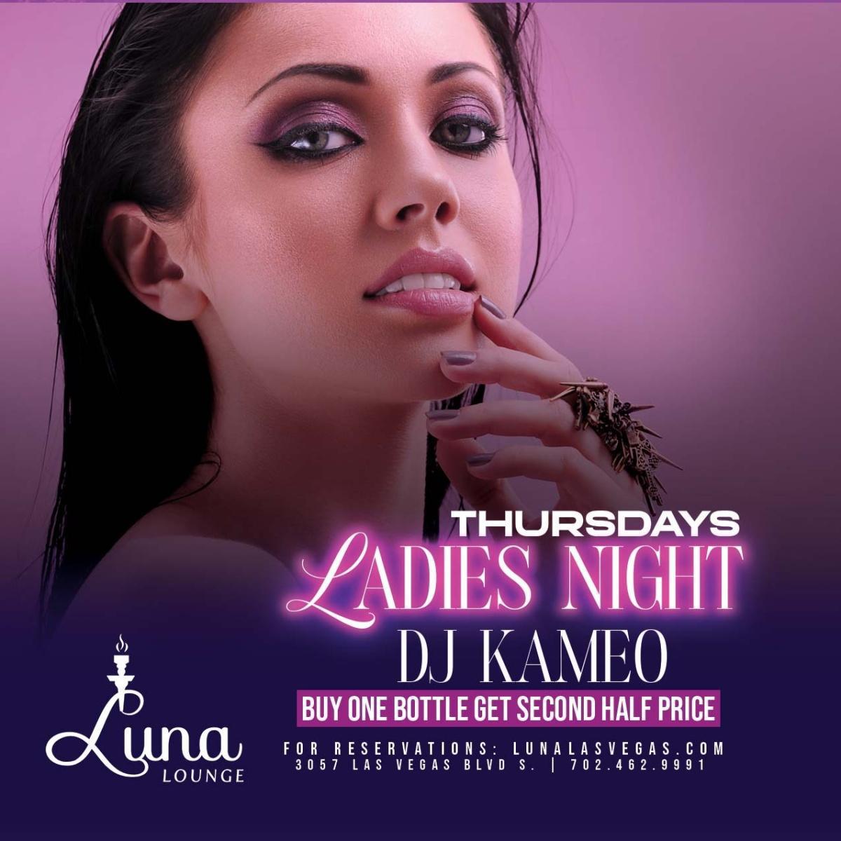 Luna Lounge New Year’s Party is on. Thursday night celebration with DJ Kameo and high-energy NYE vibes. Rideshare, Taxi, and Limo payout: $10 per guest.