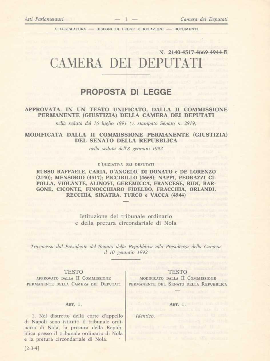 Il Tribunale di Nola compie trent’anni, domani mattina la cerimonia tra ricordi e riflessioni sulla Giurisdizione Il Tribunale di Nola compie trent’anni, domani mattina la cerimonia tra ricordi e riflessioni sulla Giurisdizione