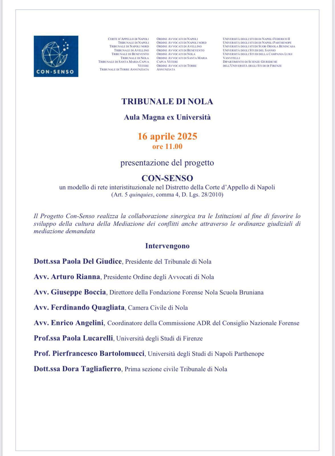 Formazione continua, evento a Nola, mercoledì 16 aprile 2025, ore 11, presso Aula Magna Università Parthenope