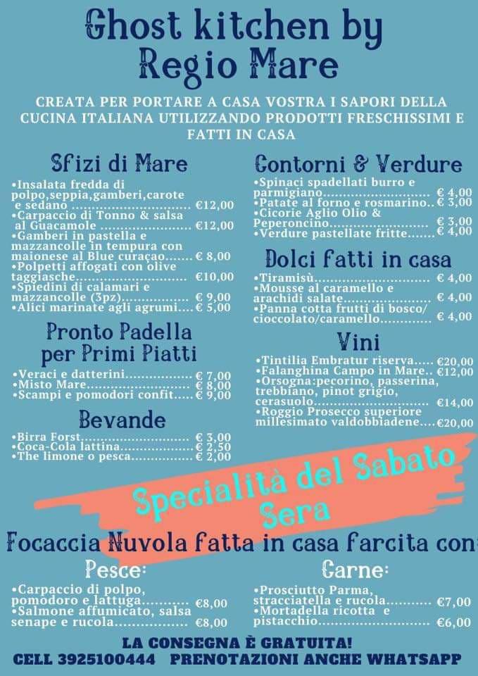 Ristorante Regio Mare Consegna a Domicilio 