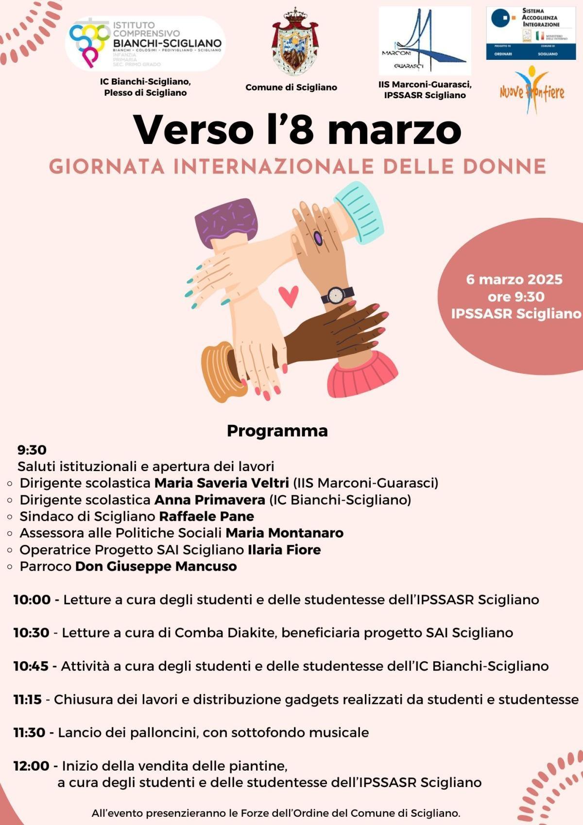 Verso l'8 Marzo - Giornata Internazionale delle donne (inizio ore 09.30)