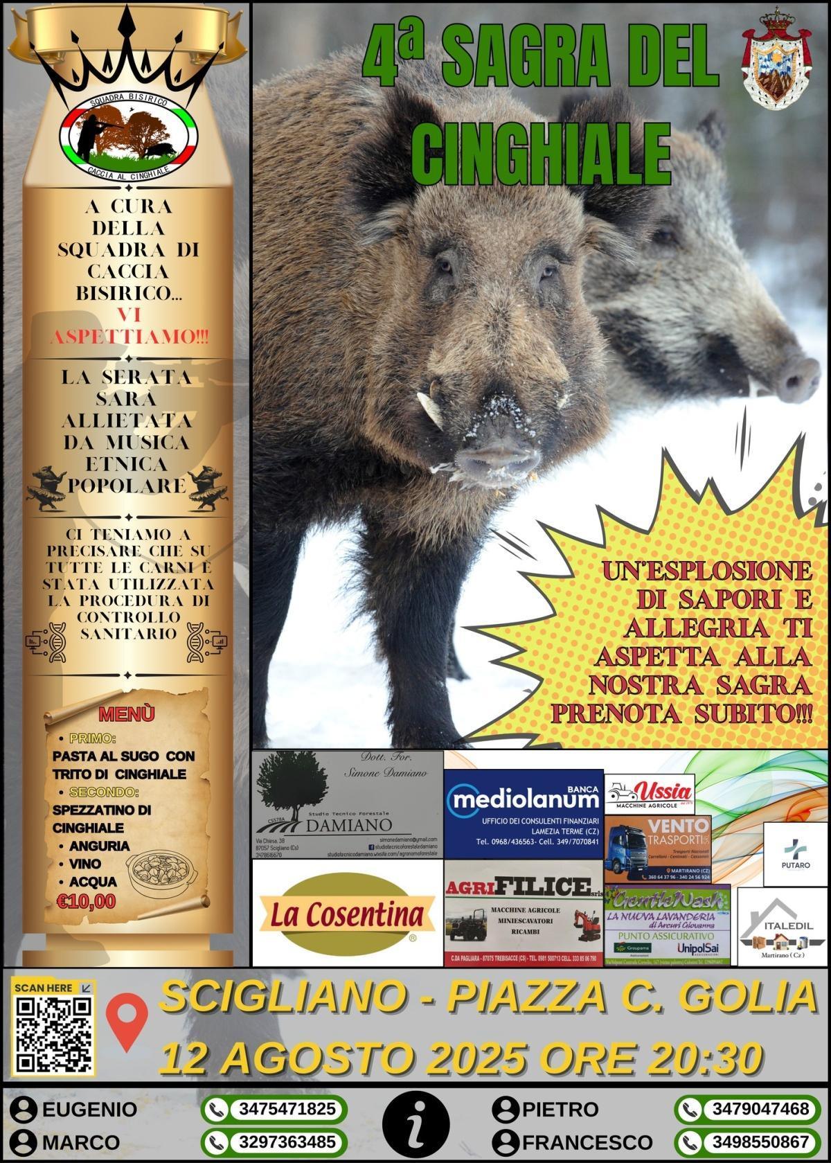 IV Edizione SAGRA DEL CINGHIALE intrattenimento musicale- DJ Marco Piccolo (start h. 20:30)