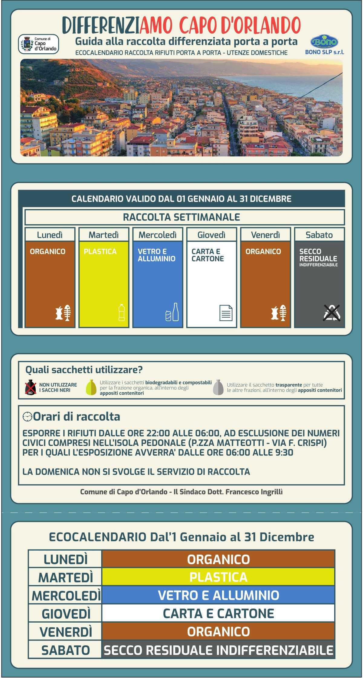 Calendario Differenziata