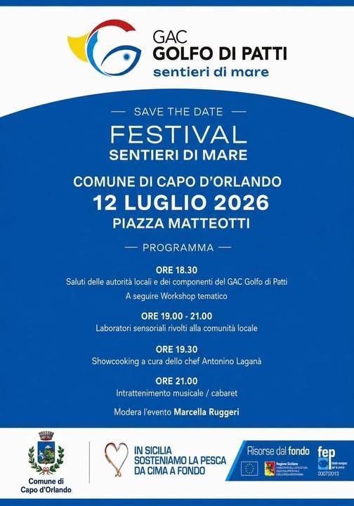 Festival Sentieri Di Mare – Show Cooking E Degustazione Gac Golfo Di Patti (inizio ore 18.30) Festival Sentieri Di Mare – Show Cooking E Degustazione Gac Golfo Di Patti (inizio ore 18.30)
