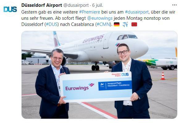 Maroc : EUROWINGS annonce de nouvelles liaisons vers Nador et Marrakech