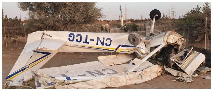 Avion après impact - Ph. BEA