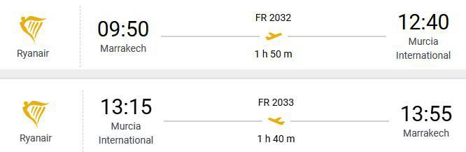 Ryanair relie Marrakech à Murcie deux fois par semaine