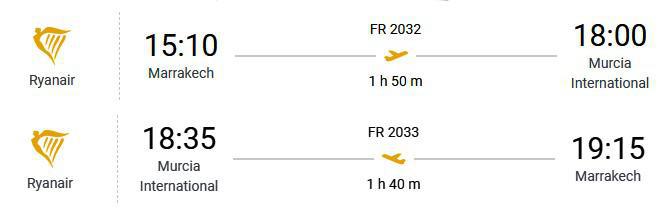Ryanair relie Marrakech à Murcie deux fois par semaine